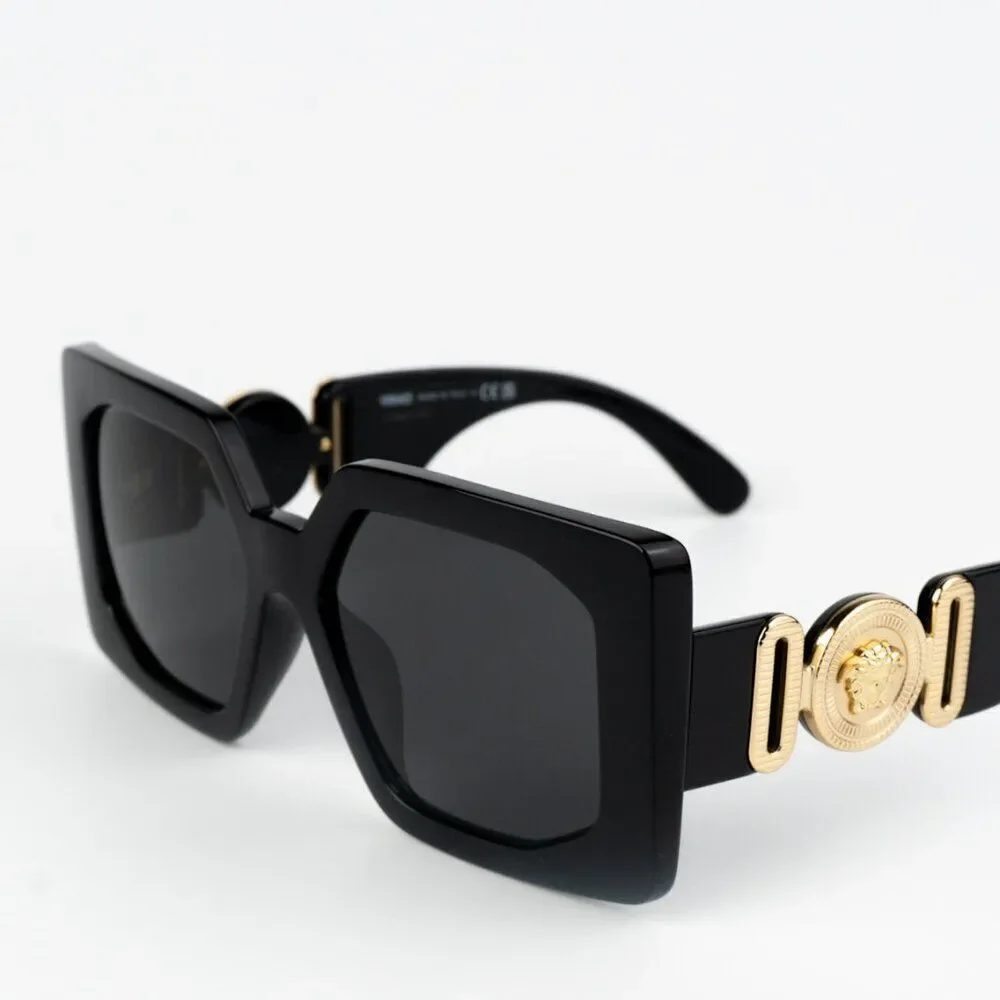NEW Versace VE4478U GB1/87 Black Dark Grey Square Women Sunglasses